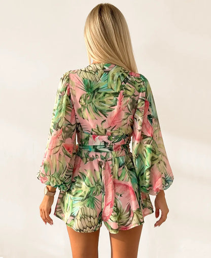 Tropical Wrap Jumpsuit