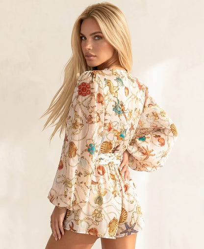Tropical Wrap Jumpsuit