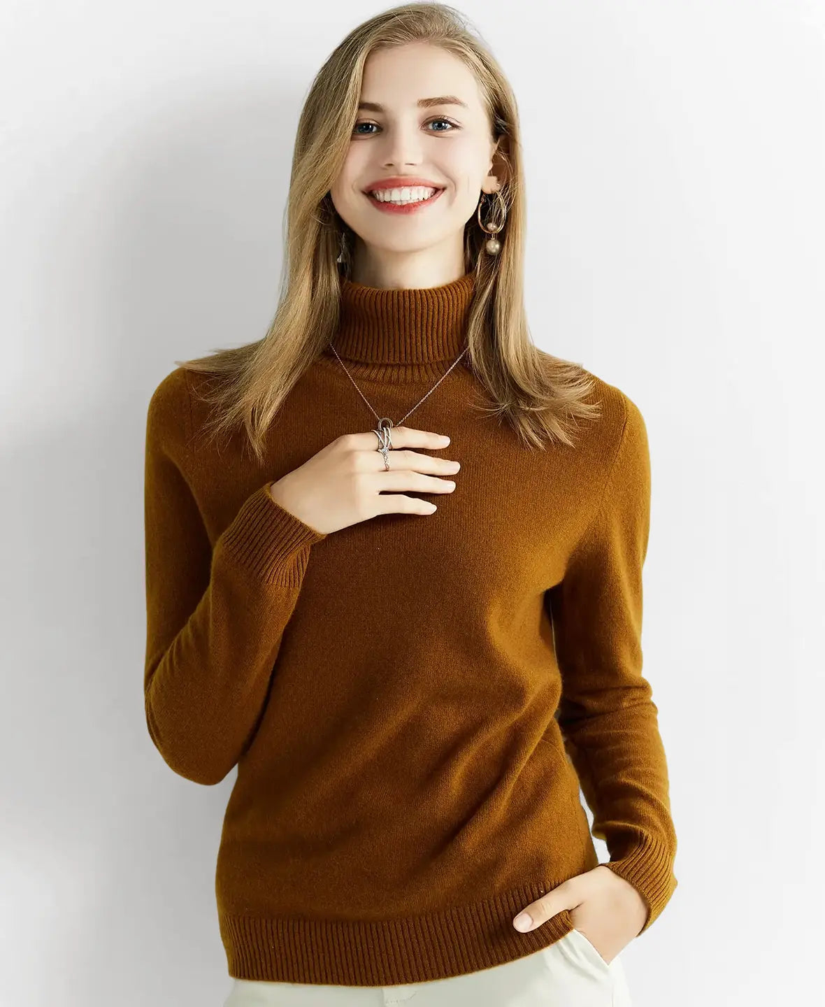 Turtleneck Sweater 100% Merino Wool