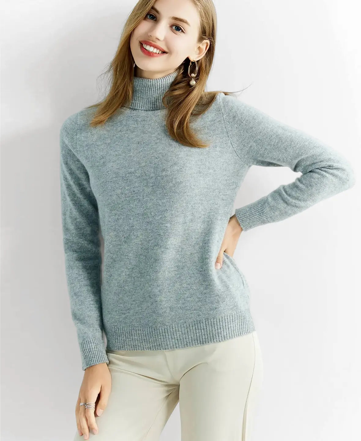 Turtleneck Sweater 100% Merino Wool