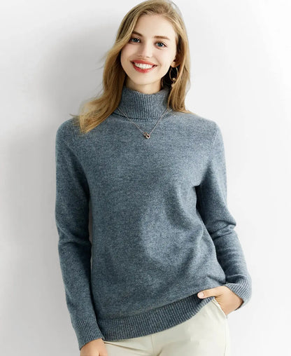 Turtleneck Sweater 100% Merino Wool