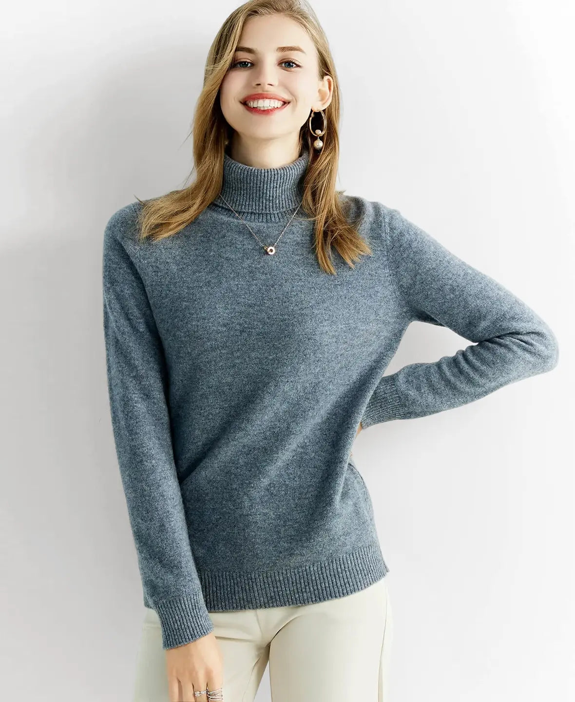 Turtleneck Sweater 100% Merino Wool