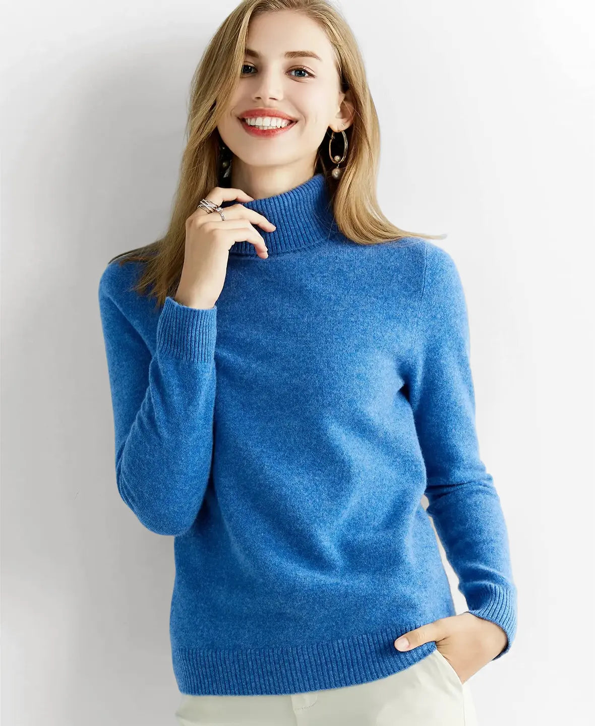 Turtleneck Sweater 100% Merino Wool