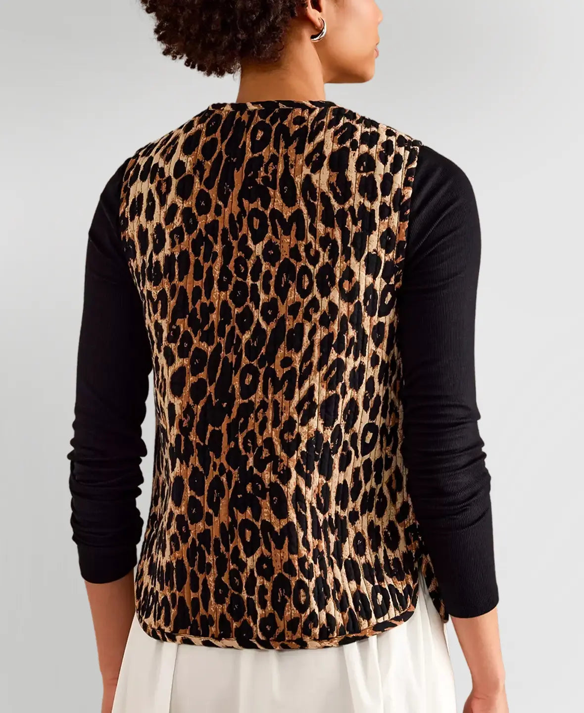 Leopard Print Bow Vest