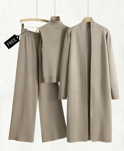 Soft Ribbed Knit 3 Piece Set