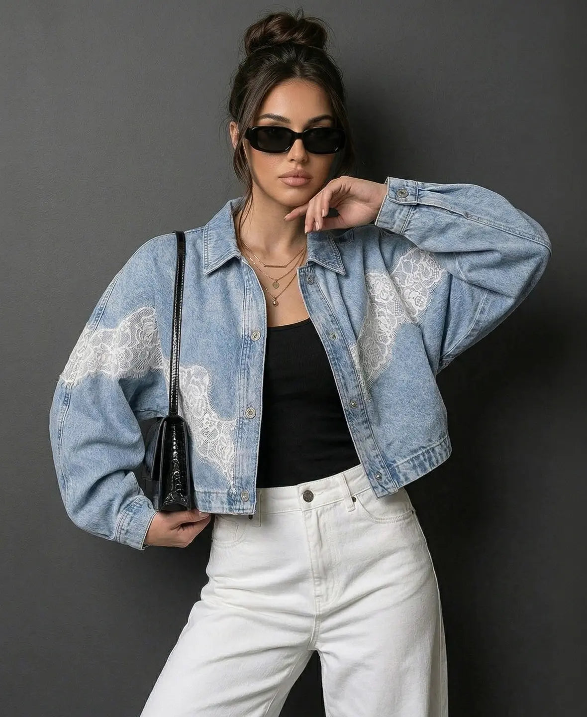 Muse Lace Denim Jacket