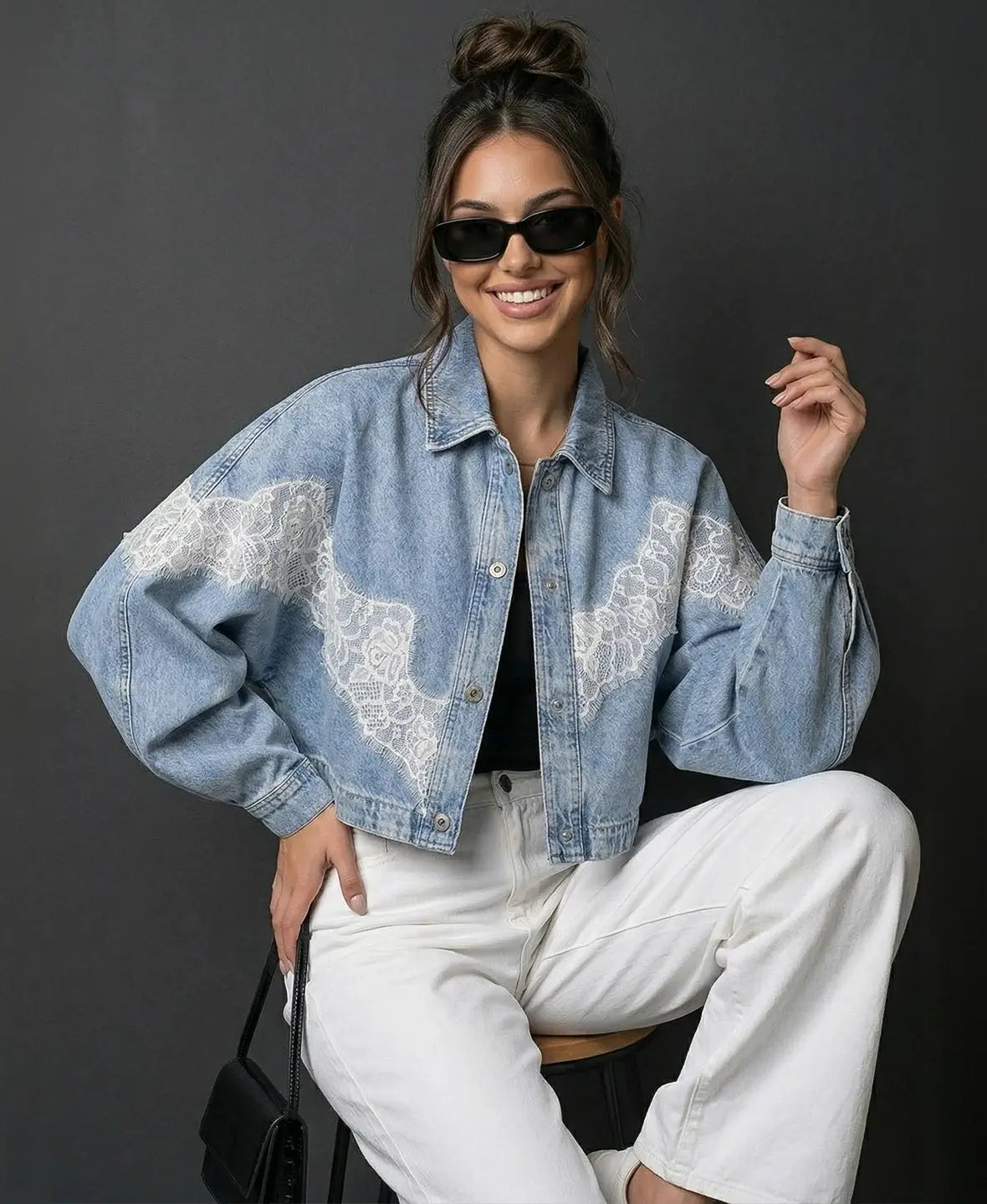 Muse Lace Denim Jacket