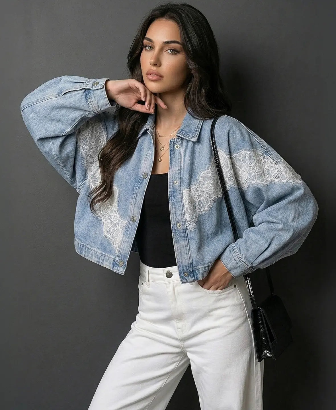 Muse Lace Denim Jacket