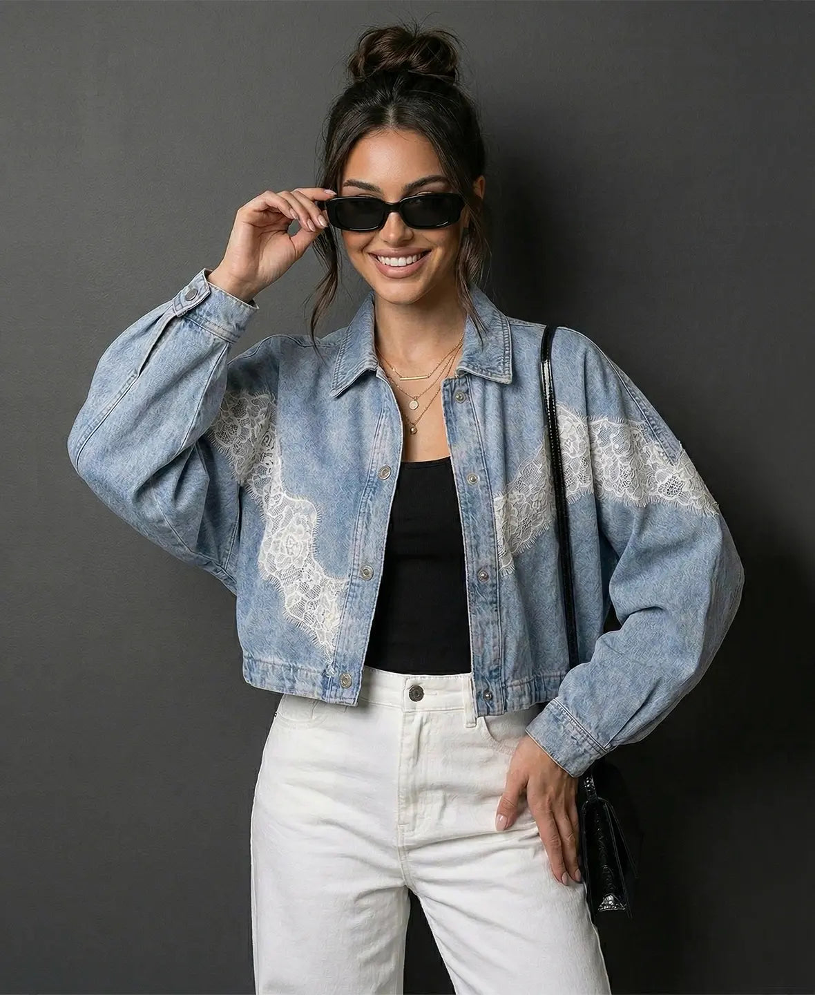 Muse Lace Denim Jacket