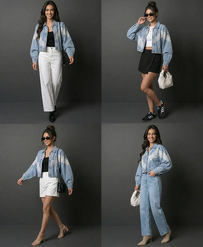Muse Lace Denim Jacket